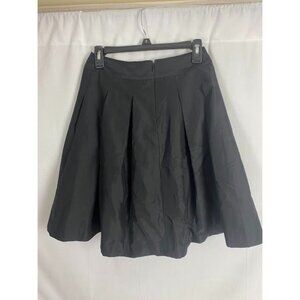White House Black Market Black Formal Taffeta Holiday Skirt Women's Size 2